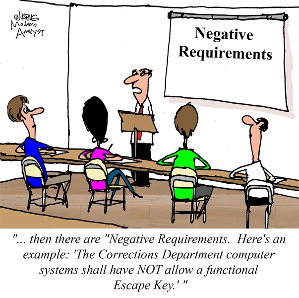 Humor - Cartoon: Negative Requirements
